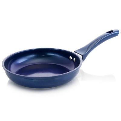 Gibson Home Glaze 8 Inch Aluminum Nonstick Frying Pan in Dark Blue