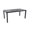 UNISOAR Modern 35.5"x67" Rectangular Outdoor Patio Dining Table with Post-Leg Design, Rust-Free & Weather-Resistant, Adjustable Foot Pads - 4 of 4