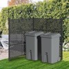 SEVOBAL Garden Fences and Gates Outdoor Privacy Screen Fence Panels, Slatted Design No Dig Fence Kit for Air Conditioner, Black, 47"*47"*47" - 4 of 4