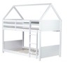 NicBex Twin over Twin Bunk Bed House-Shaped Wooden Bed Frame with Ladder and Full Length Guardrail, Space Saving, No Box Spring Required - 3 of 4