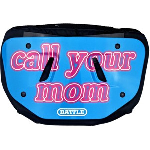 Battle Sports Call Your Mom Chrome Football Back Plate - Blue/Pink - 1 of 1