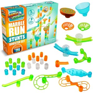 Marble Genius Marble Run Stunts Booster Set: 30 Pieces Total, 9 Action Pieces Including New Patented Trampoline - 1 of 4
