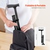 VEVOR Walking Cane for Man Woman, Folding Walking Stick with 8-Level Adjustable Height, 4-Pronged Pivoting Base, 250LBS Loading, Black - 4 of 4