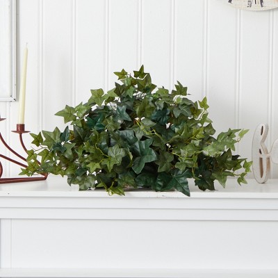 Lush Green 18" Silk Ivy Tabletop Plant in Decorative Foam