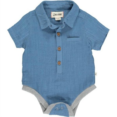 Gender Neutral Kid's Helford Woven Onesie - ME & HENRY