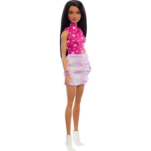Barbie Fashionistas Doll, Curvy Body Type Wearing Pink Graphic Top