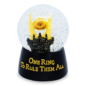 Silver Buffalo The Lord Of The Rings Eye of Sauron Light-Up Snow Globe  | 6 Inches Tall - 1 of 4