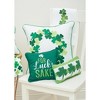 C&F Home 6" x 12"  St. Patrick's Day Clover Trio 3 Leaf Clovers Hooked Small/Petite Accent Throw - 3 of 4