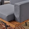 CAVINAS Patio Chairs Sets with Coffee Table, Industrial Style Outdoor Loveseat, Modern Outdoor Sectional Furniture for Backyard - 4 of 4