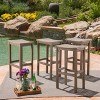 Caribbean 4pK Acacia Wood Barstools Gray - Christopher Knight Home - 2 of 4