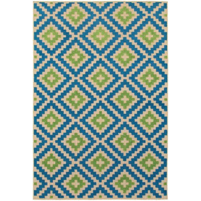 Oriental Weavers Cayman 2063Z Blue/ Green Indoor/Outdoor Area Rug - 6'7" x 9'6"