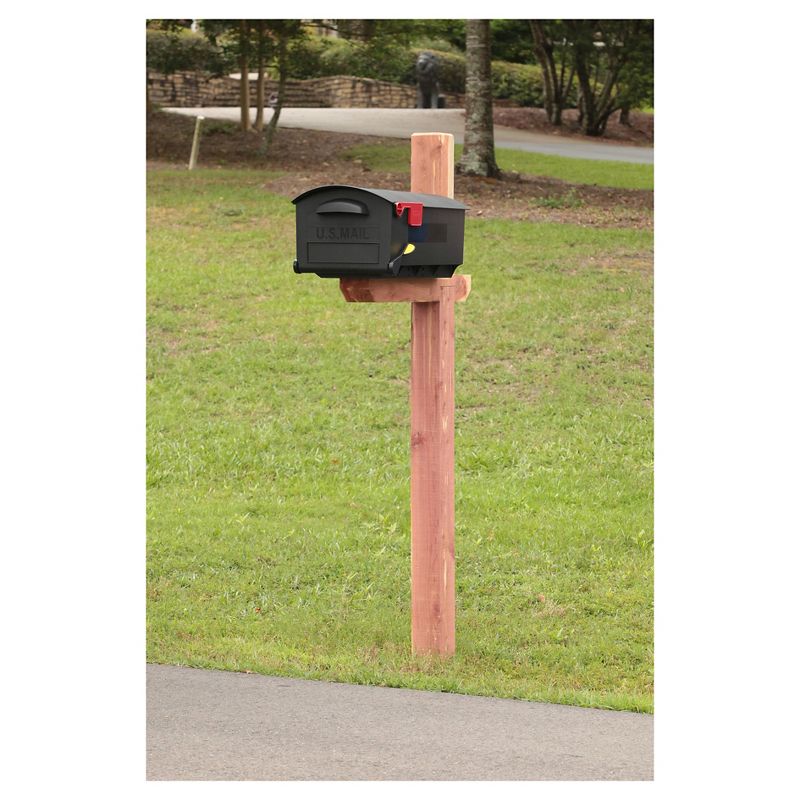 Architectural Mailboxes Plastic Large Size Post Mount Mailbox Black, 3 of 4