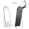 Infurnic Full Length Mirrors Elegant Wall Mirror with Stand Aluminum Alloy Thin Frame for Living Room, Clothing Shop, Black, 21"*0.55"*64" - 3 of 4