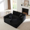 Aukfa 5-Seat L-Shaped Corduroy Sectional Sofa with 5 Pillows, No-Assembly Cloud Couch, High-Density Sponge, Perfect for Apartments - 3 of 4