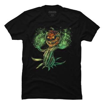 Men's Design By Humans Halloween Pumpkin Fun T-Shirt for Men Women By Dzuu T-Shirt - Black - Medium