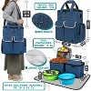 PetAmi Dog Travel Bag, Pet Supplies Accessories Organizer, Traveling Camping Weekend Essentials Kit, Food Container Collapsible Bowls - 2 of 4