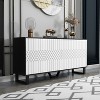 Famapy Modern Black and White 4-Doors Sideboard Buffet With Metal Legs - 4 of 4