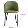 NicBex Dining Chairs Set of 2,Modern Upholstered Fabric Dining Room Chairs with Curved Backrest - 3 of 4