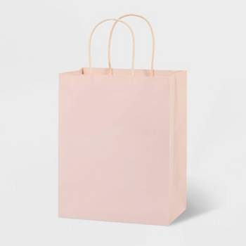 Small GiftBag Pink - Spritz™: Baby Shower, Sweet Treats & Holiday Goodies Packaging, Solid Color with Tote Handles