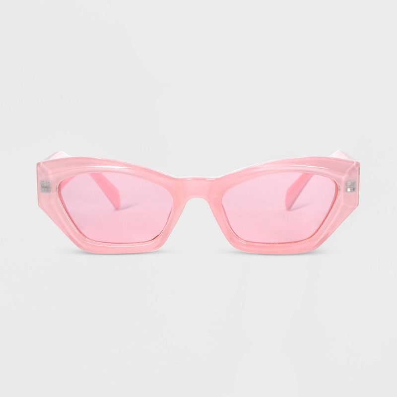 Women&#39;s Plastic Geometric Cateye Sunglasses - Wild Fable&#8482; Pink, 2 of 4