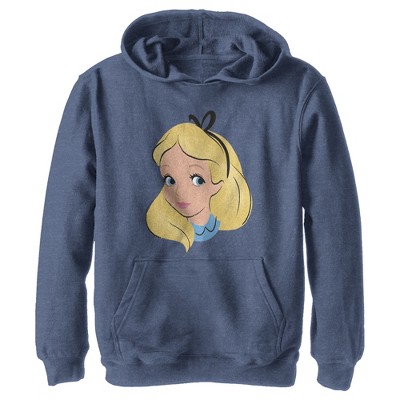 Alice In Wonderland With Balloons Adult Pull-Over Hoodie by Madame