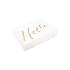 JAM Paper Blank Greeting Cards Set Hello White with Gold Script 10/Pack D41113NGLMB - 4 of 4