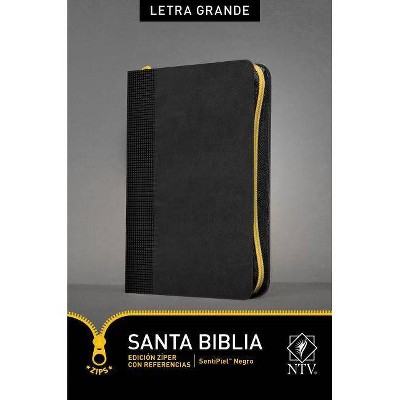 Santa Biblia Ntv, Edición Zíper Letra Grande Con Referencias - Large Print (Leather Bound)