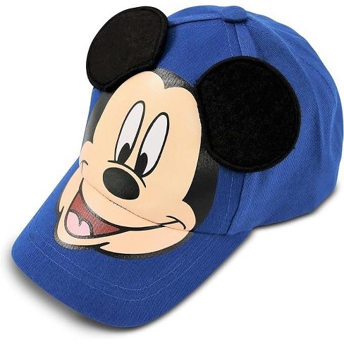 Disney Mickey Mouse Boys Baseball Cap with 3D Mickey Ears, Toddler Ages 2-4