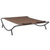 vidaXL Sun Lounger Brown Oxford Fabric, Steel Double Sun Lounger - 4 of 4