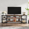 Gulches Industrial 78.7" TV Stand 3-Tier Media Entertainment Center, Fits 85" TV, Black - 3 of 4
