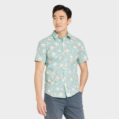 Men's Slim Fit Short Sleeve Button-Down Shirt - Goodfellow & Co™ - image 1 of 3