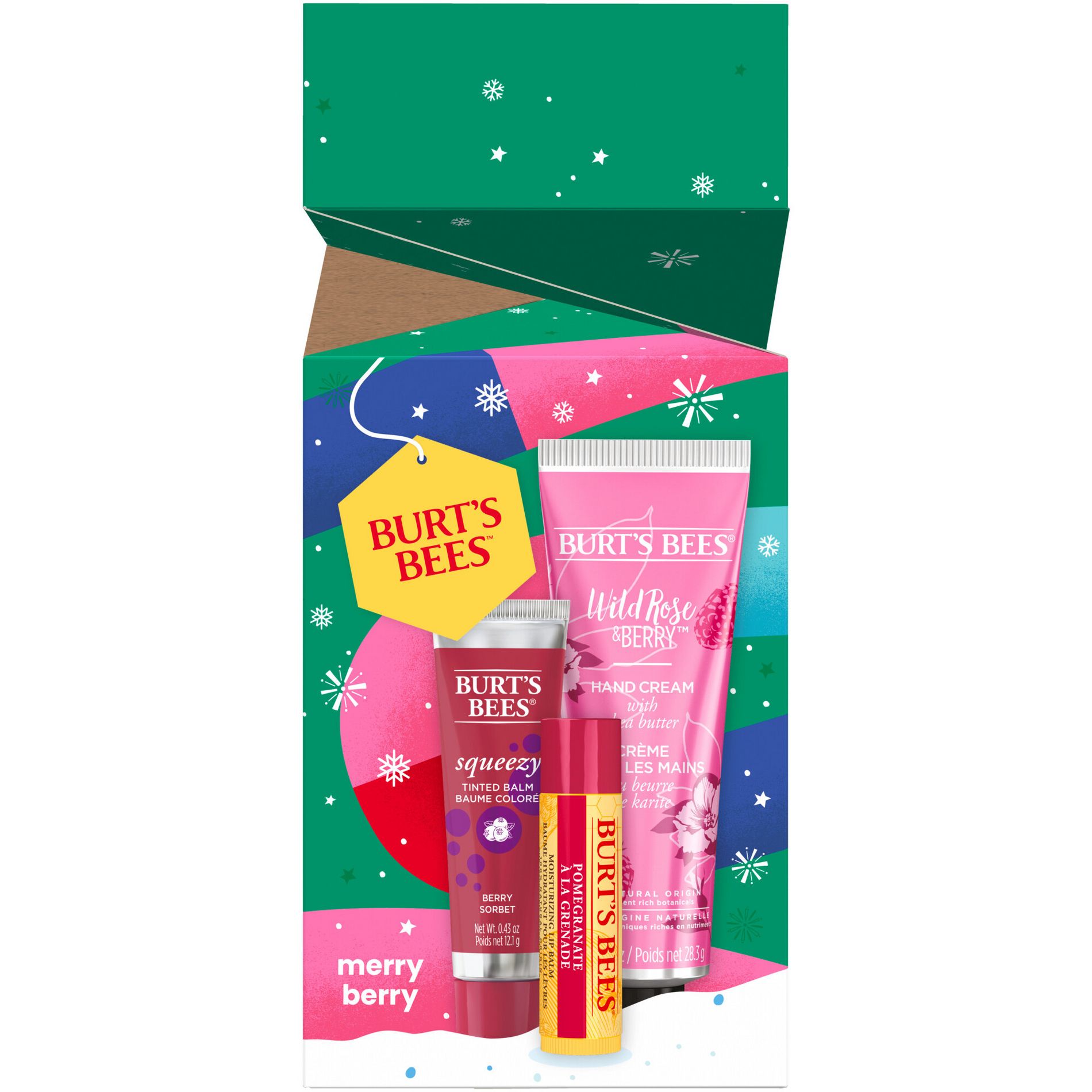 Burt's Bees Holiday Limited Edition Stocking Stuffer Lip Balm Gift Set - Merry Berry - 3pc