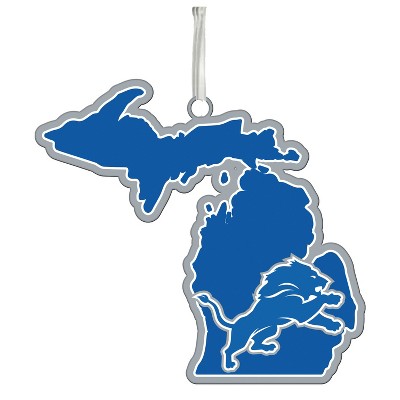 Evergreen Detroit Lions State Ornament