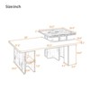 ALEXOUN Set of 2 Nesting Coffee Tables Farmhouse Style,Modern Wood Finish Rectangle Coffee Table Set for Living Room & Sofa Side - 3 of 4