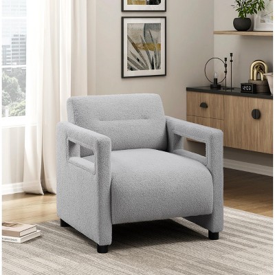 Grungis Boucle Accent Chairs,Living Room Chairs with Plywood Frame,Comfy Chairs for Living Room,Bedroom