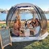 Leedor Outdoor Pop Up Portable Screen Tent with Mesh Netting Fiberglass Gazebo Gray - 2 of 4