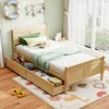 Safstar Twin Size Bed Frame with 2 Storage Drawers Wood Platform Bed with Headboard - 3 of 4