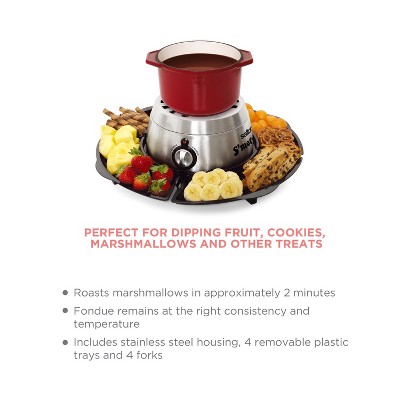 Salton Red and White Stainless Steel S'mores and Fondue Maker
