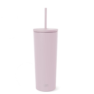 West & Fifth Hot Pink Double Wall Matte Rubber Coated Tumbler w/Straw