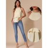 INSPIRE CHIC Women's Summer Halter Ruffle Pleated Tiered Layered Flowy Tank Top - 2 of 4