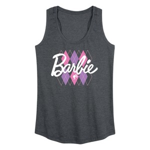 Women's - Barbie - Argyle Graphic Racerback Tank - 1 of 4