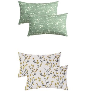 REGALWOVEN 4 Pcs Floral Pattern Throw Pillow Covers for Home Decor - 1 of 4
