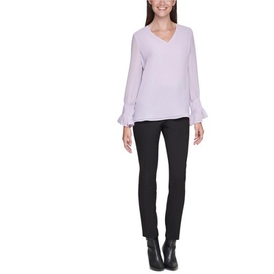Calvin Klein Womens Solid Pullover Blouse