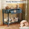 Resenkos 36"L Retro Wooden 2-Tier Narrow Console Table - Compact Design for Behind Couches, Foyers & Small Spaces, Adds Vintage Charm, - 2 of 4