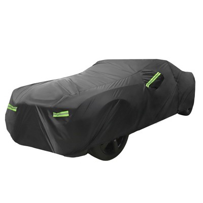 Unique Bargains Waterproof with Zipper Car Cover for Dodge Challenger 2008-2023 Black 1 Pc