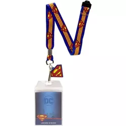 Silver Buffalo DC Comics Superman 22-Inch Lanyard With ID Badge Holder And Logo Charm