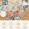 Washable Vintage Oriental Rug Non Slip Low Pile Rug Soft Throw Floor Cover Retro Foldable Indoor Carpet for Living Room Bedroom Playroom Nursery - 4 of 4
