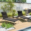 Outsunny Foldable Lounge Chair Cushion Set of 2, UPF50+ 230gsm Olefin and 25D High-Density Foam, Chaise Lounge Cushion Set, 80" x 26" - 3 of 4