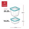 Bormioli Rocco Frigoverre Future Glass Kitchen Storage Containers, Set of 4 - 25.25 oz & 14.25 oz Food Jars with Lids - Airtight Glass Containers - 2 of 4