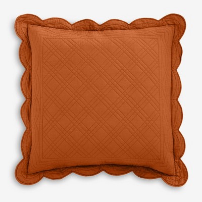 BrylaneHome 100% Cotton Florence Euro Sham - Euro, Spice